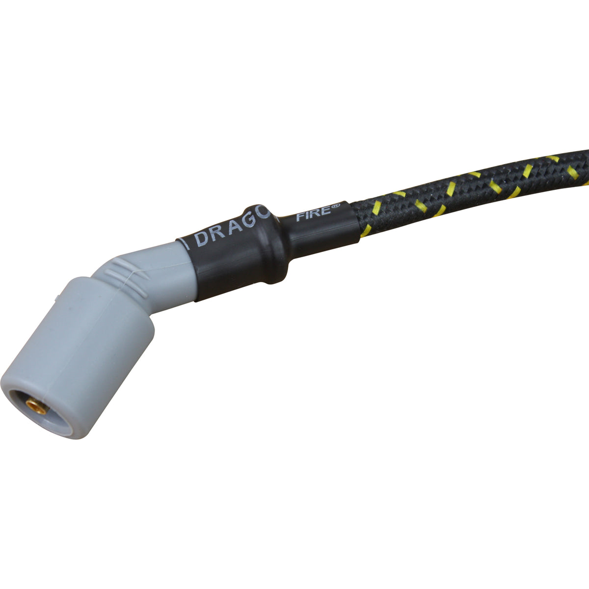 PWJ256-BLKBR Plug wires, Direct Fit, Silicone, BLACK BRAID/YELLOW TRACER