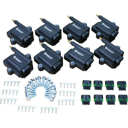 DFC1019-8 Coil Pack Set, 8pcs, Direct Fit, BLACK