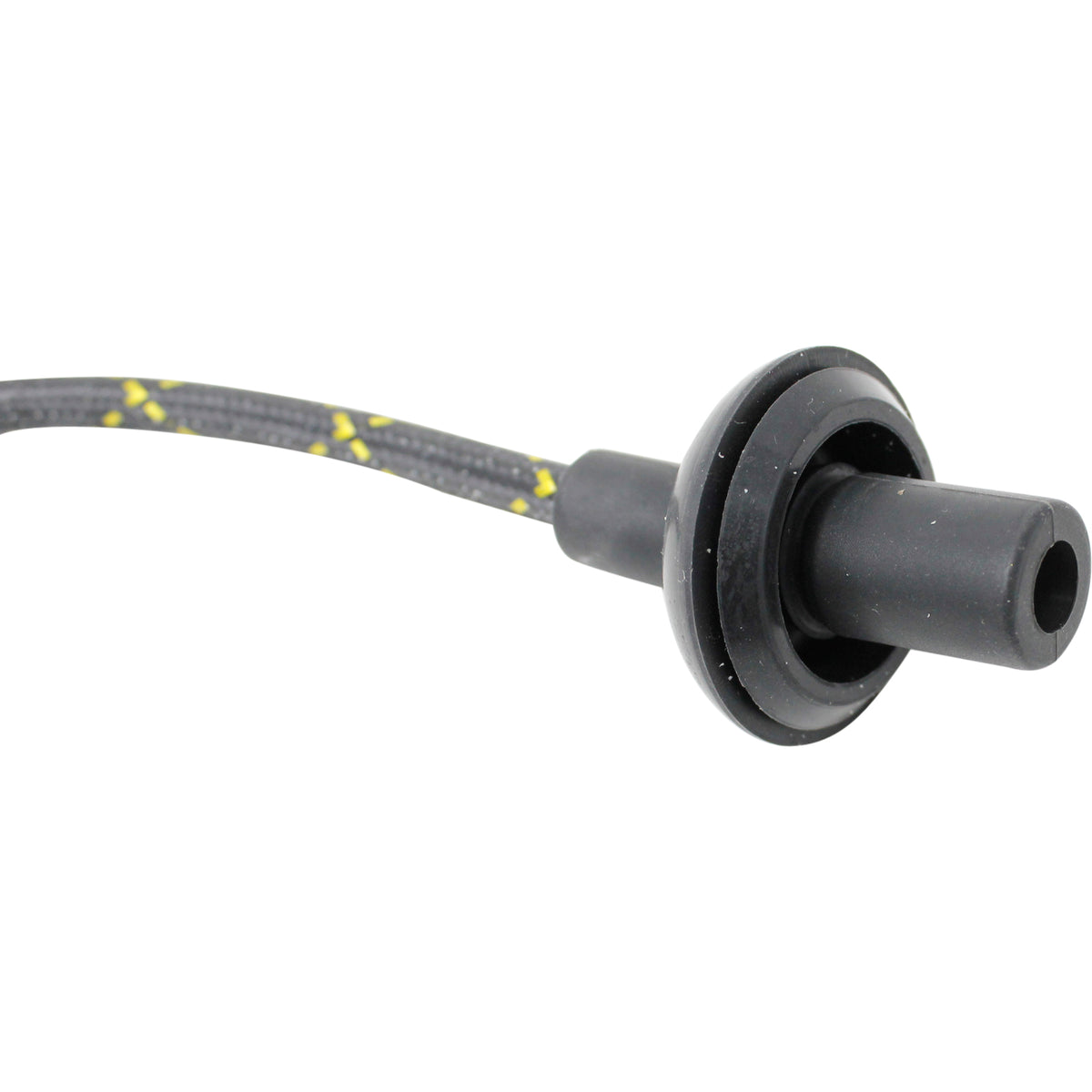 PWJ114-BLKBR Plug wires, Direct Fit, Silicone, BLACK BRAID/YELLOW TRACER