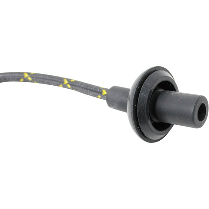 PWJ114-BLKBR Plug wires, Direct Fit, Silicone, BLACK BRAID/YELLOW TRACER