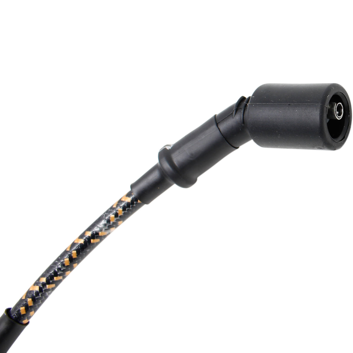 PWJ256WC-BLKBR Plug wires, Direct Fit, Ceramic, BLACK BRAID/YELLOW TRACER