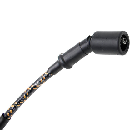 PWJ256WC-BLKBR Plug wires, Direct Fit, Ceramic, BLACK BRAID/YELLOW TRACER