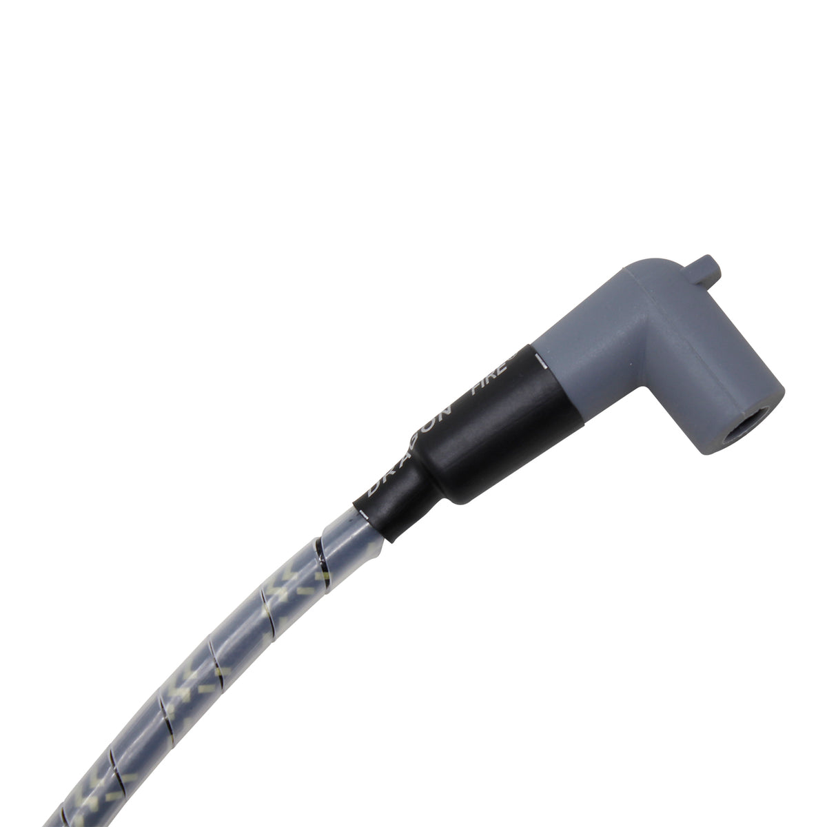 PW350-BLKBR Plug wires, Direct Fit, Silicone, BLACK BRAID/YELLOW TRACER