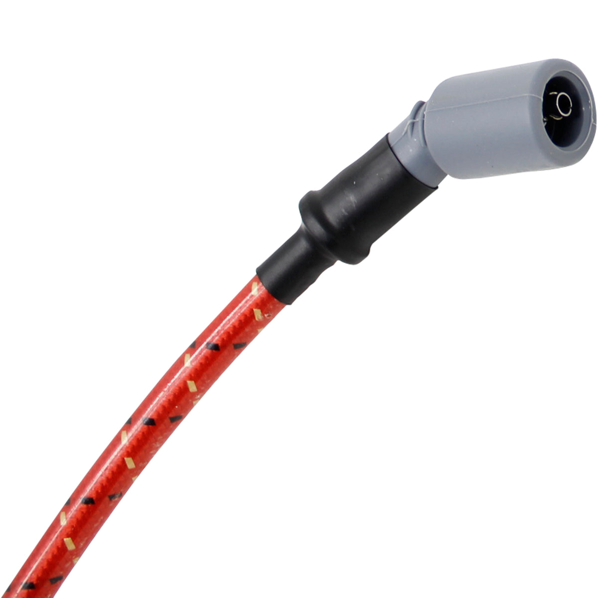 PWJ256-RBR Plug wires, Direct Fit, Silicone, RED BRAID/YELLOW TRACER