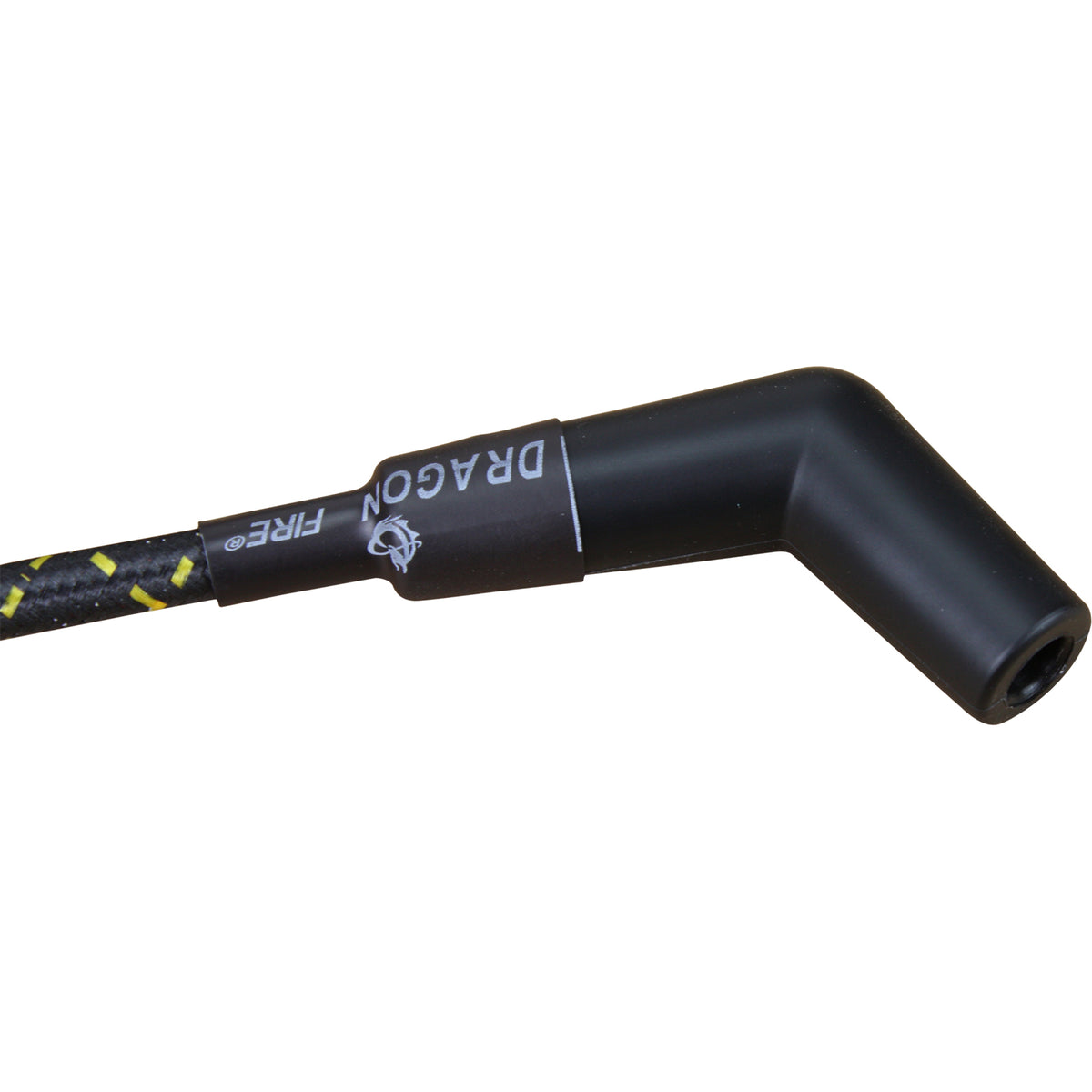 PWJ258-BLKBR Plug wires, Direct Fit, Silicone, BLACK BRAID/YELLOW TRACER