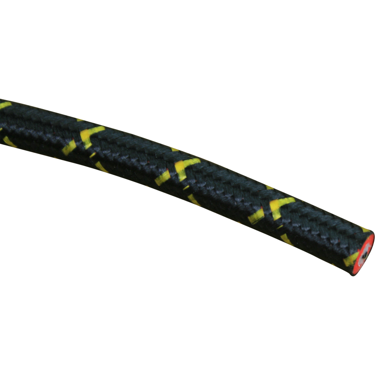 SPW1004-BLKBR Plug wires, Universal Cut-to-Fit, Silicone, BLACK BRAID/YELLOW TRACER
